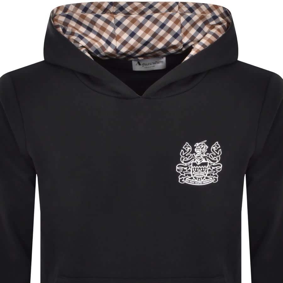 Aquascutum London Hoodie Black Mainline Menswear Denmark